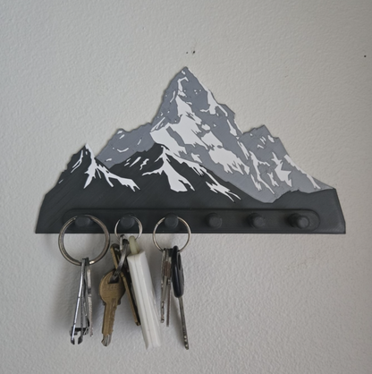 🏔️ Porte-Clés Mural Montagne – Design Unique