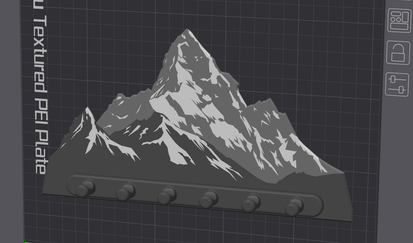 🏔️ Porte-Clés Mural Montagne – Design Unique